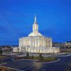 Pocatello Idaho Temple At Night paint by numbers