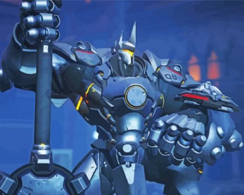 Reinhardt Overwatch paint by numbers