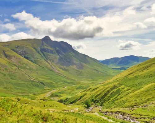 Scafell Pike Mountain In England paint by numbers