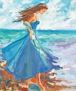 Seaside Woman Art paint by numbers