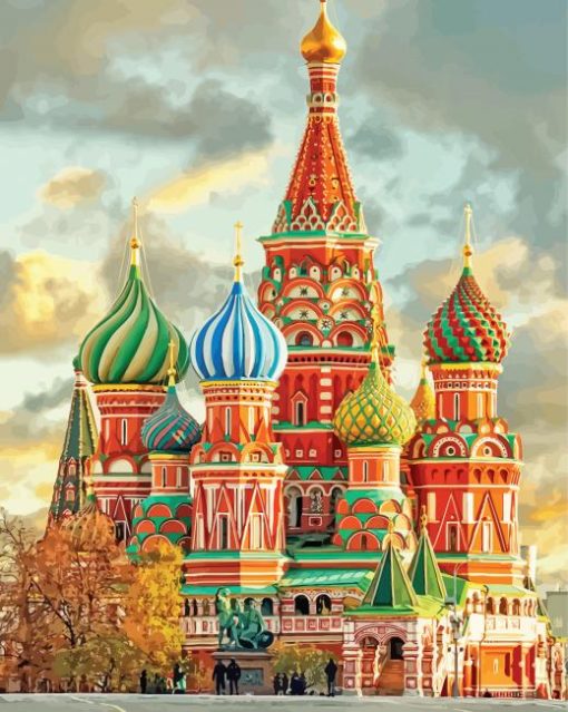 Saint Basil's Cathedral paint by numbers