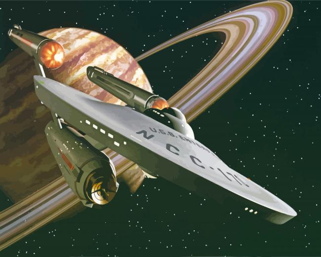 Starship-NCC-1701-Star-Trek- paint by numbers