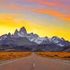 Sunset In Fitz Roy Mountain paint by numbers