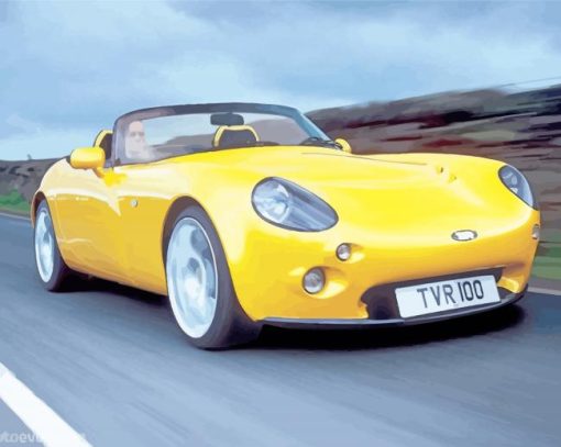 TVr Sport Yellow Car paint by numbers