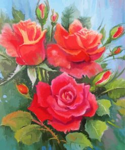 Aesthetic Artistic Roses paint by numbers
