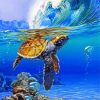 Baby Sea Turtle Underwater paint by numbers