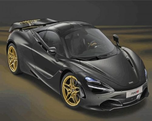 Black Mc Laren Skyline Sport Car paint by numbers