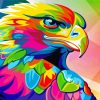 Colorful Eagle Head Pop paint by numbers