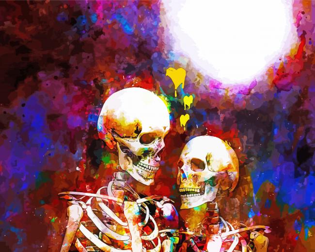 Endless Love Skeletons paint by numbers
