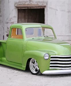 Green Chevy Pickup paint by numbers