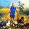 Little Farm Girlpaint by numbers