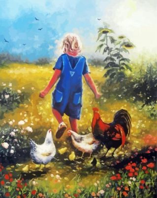 Little Farm Girlpaint by numbers