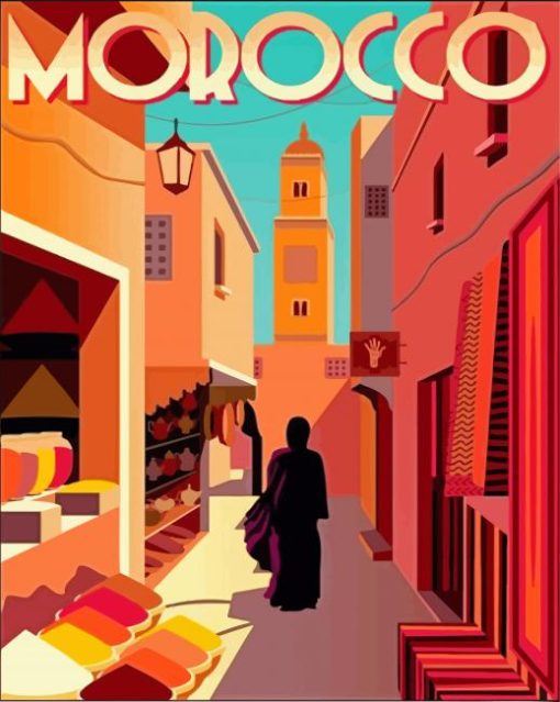 Morocco Poster paint by numbers