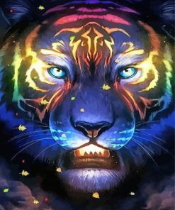 Tiger Neon Animal Paint By Numbers
