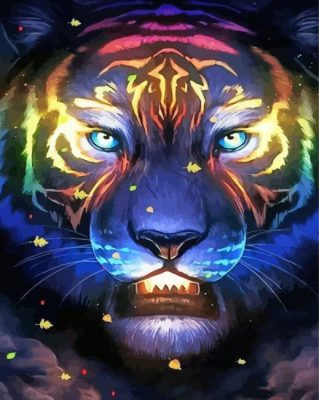 Tiger Neon Animal Paint By Numbers