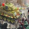 Tiger Tank And Soldiers paint by numbers