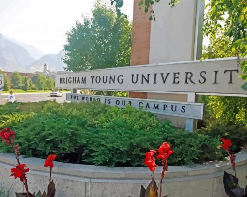 Brigham Young University paint by numbers