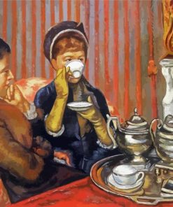 Vintage Women Drinking Tea paint by numbers