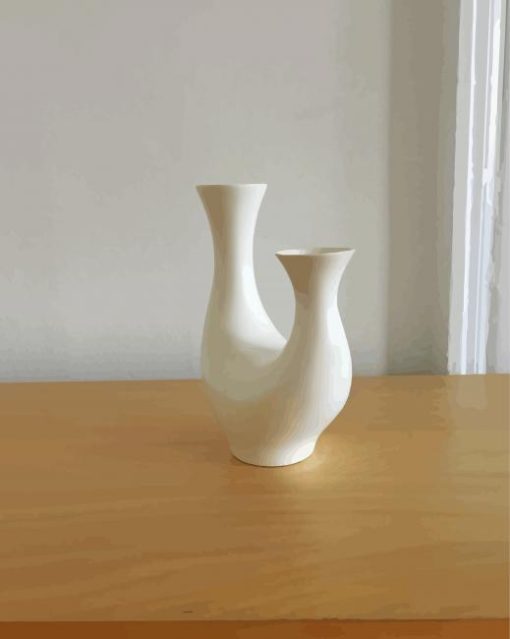 Two White Vases paint by numbers