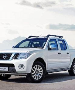 White Nissan Navara D40 paint by numbers