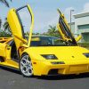 Yellow Lamborghini Diablo Car paint by numbers
