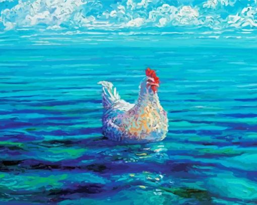 Beach Chicken Art Paint By Numbers