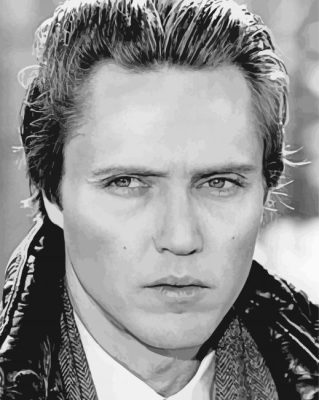 Black And White Young Christopher Walken Paint By Numbers