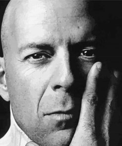 Black And White Bruce Willis Paint By Numbers