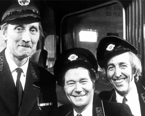 Black And White On The Buses Characters Paint By Numbers