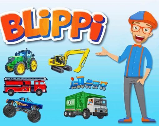 Blippi Show Poster Paint By Numbers