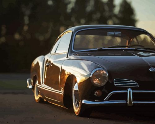 Brown Karmann Ghia Paint By Numbers