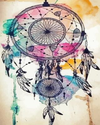 Colorful Native American Dream Catcher Paint By Numbers