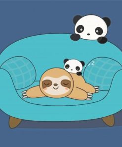 Panda And Sloth Paint By Numbers