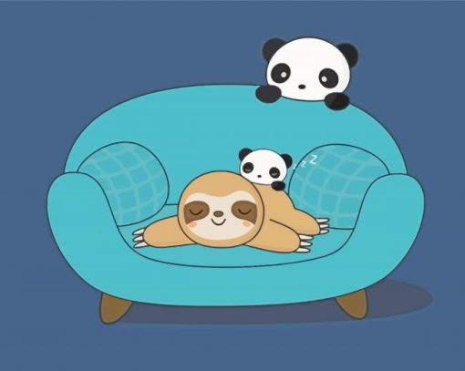 Panda And Sloth Paint By Numbers