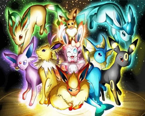 Eeveelutions Pokemon Anime Paint By Numbers