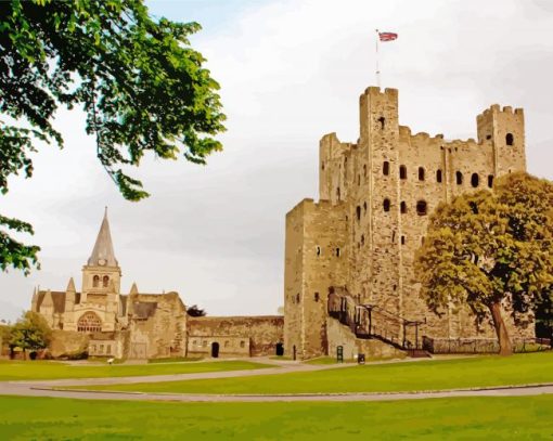 England Rochester Castle Paint By Numbers