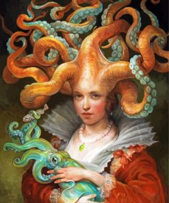 Fantasy Tentacles Lady Paint By Numbers