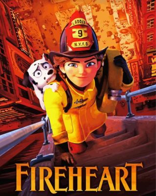 Fireheart Animated Movie Poster Paint By Numbers