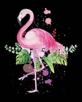 Vintage Flamingo Retro Bird Art Paint By Numbers