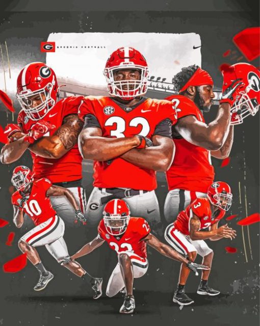 Georgia Bulldogs Football Players Paint By Numbers