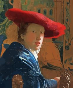 Girl With A Red Hat paint by numbers