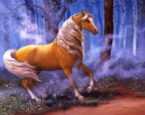 Golden Mare Horse Animal Paint By Numbers