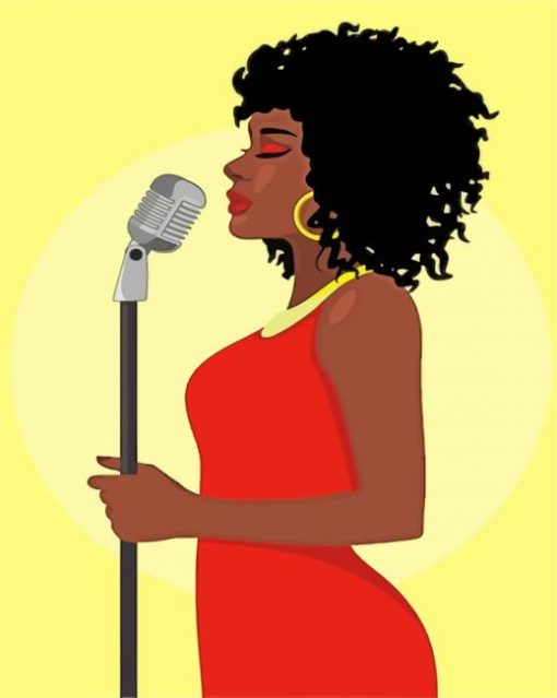 Black Girl Singing Paint By Numbers