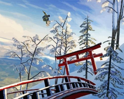 Japanese Winter Season paint by numbers