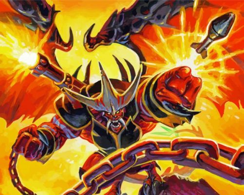 Kaijudo Demon paint by numbers