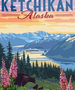 Ketchikan Alaska Poster Paint By Numbers