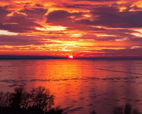 Lake Balaton Sunset Paint By Numbers