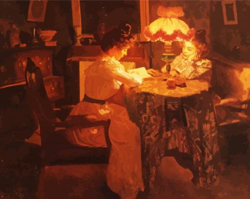 Lamp Effect By Edouard Cortes Paint By Numbers