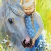Little Girl And Horse Art Paint By Numbers