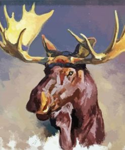 Moose Head Art Paint By Numbers